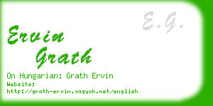 ervin grath business card